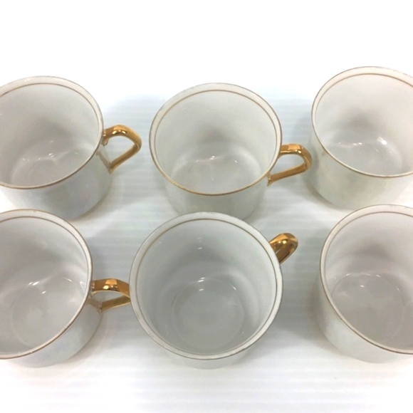 BRAND NEW 10pc Vtg Epiag Czech Mother of Pearl Lusterware Tea/Coffee Set - Picture 6 of 8